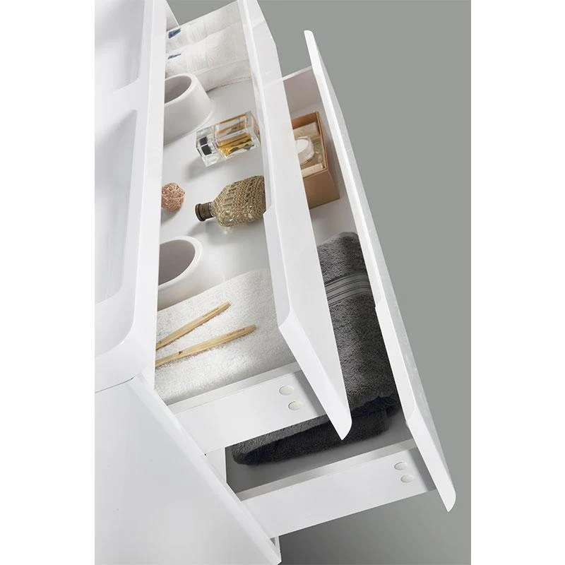Mueble Lavabo + Lavabo Doble 120 cm MONTADO - Blanco PIACENZA - Image 6