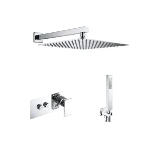 Oferta - Conjunto ducha monomando empotrado pared HACHE cromado