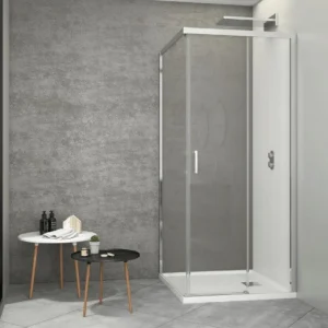 Mampara de ducha frontal + Puerta Corredera JOHNSON