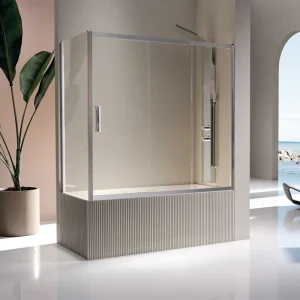 Mampara de ducha frontal/bañera + 2 Puertas Correderas KAAROL