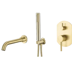 Grifo empotrado PARED monomando para bañera exenta CEILO oro cepillado